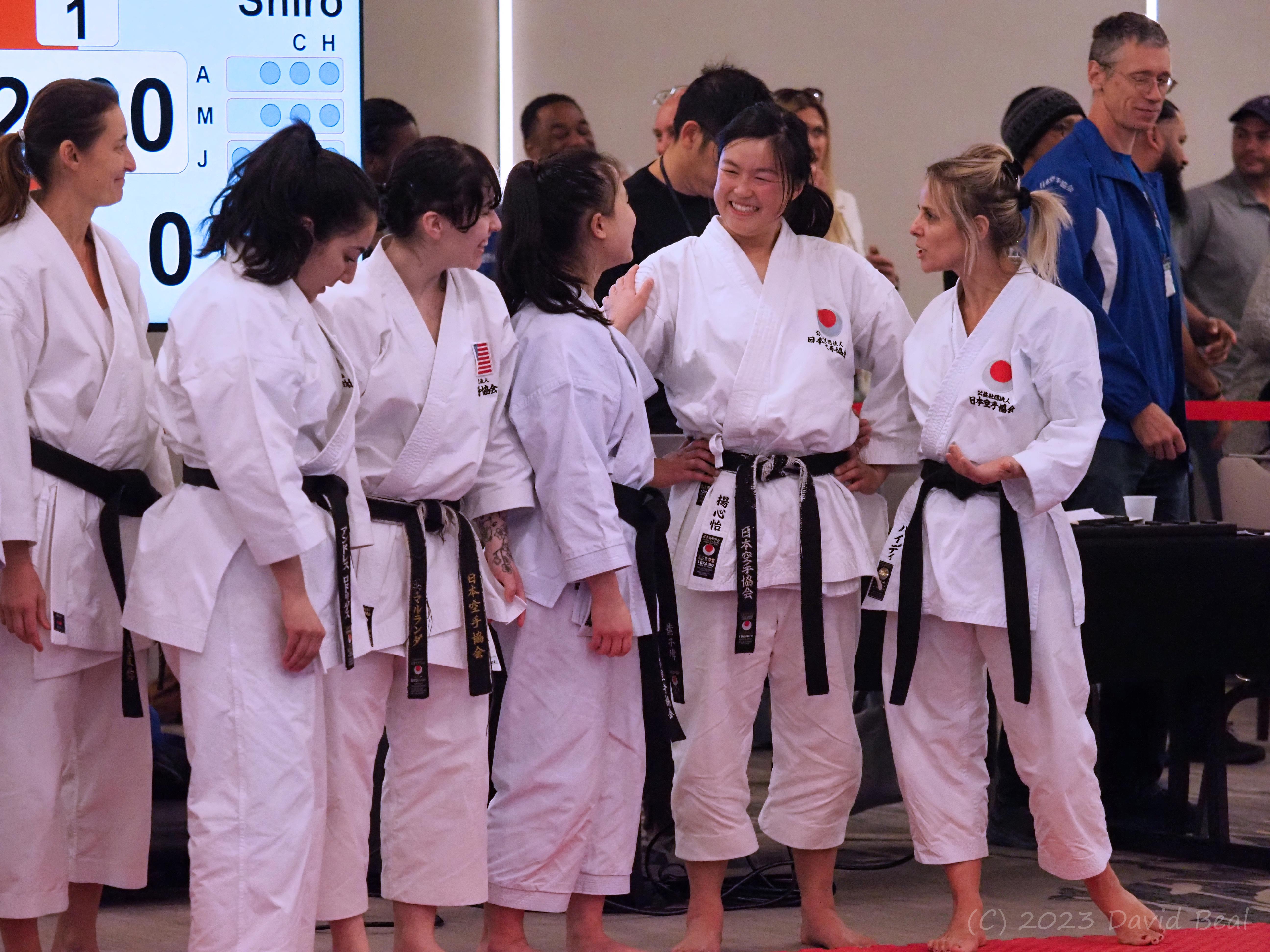 JKA NorCal team at a kumite event